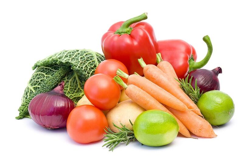 Légumes mélangés le régime du deuxième jour du régime 6 pétales